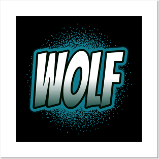 Wolf splatter design Posters and Art